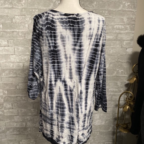 Impulse California blue & white tie dye tunic shirt - Picture 6 of 14